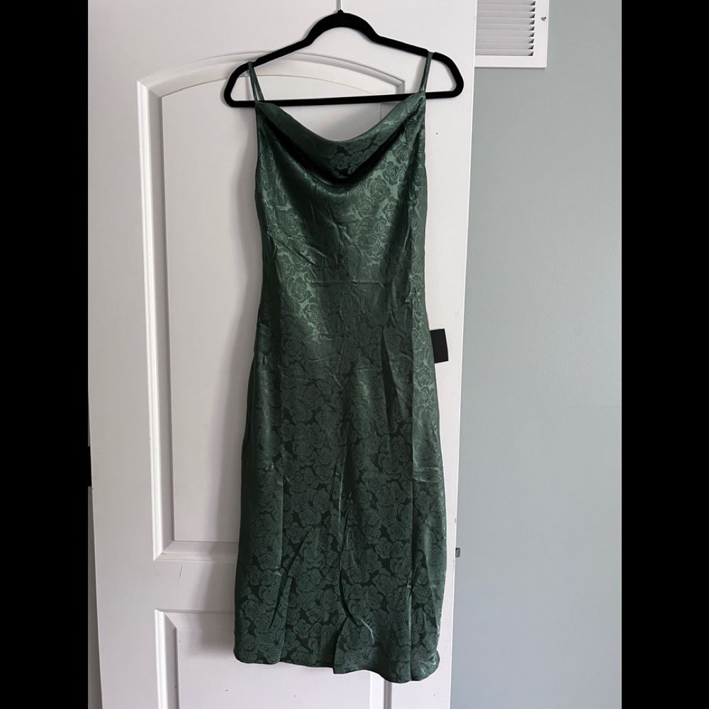Lulus Jacquard Midi Slip Dress - Medium
